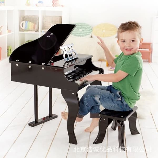 CONFO® 30-tangenter piano hushåll 3-10 år gammal vertikal triangel trä baby pojkar och flickor pedagogiska leksaker för barn
