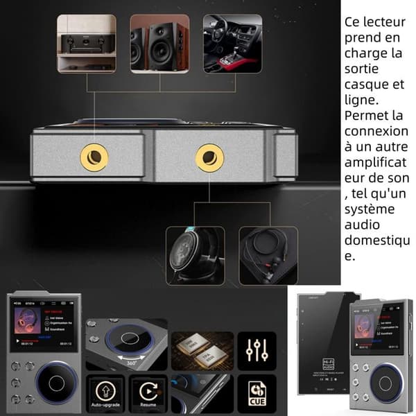 INN Walkman hifi-spelare 16go 2,4 tum skärm mp3/mp4 walkman bluetooth uppladdningsbar utbyggbart minne radio musikspelare