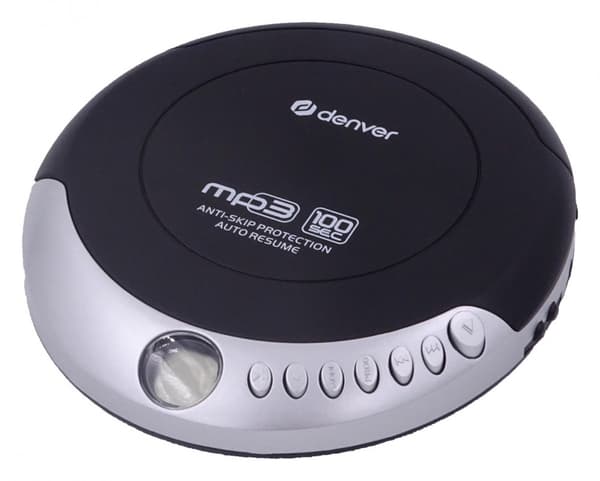 Denver DMP-391 - Discman - CD, MP3 med antishock-funktion og basforstærkning