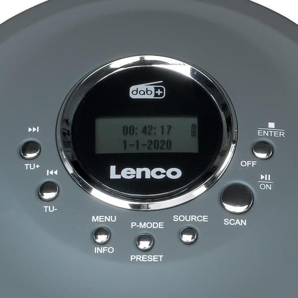 Lenco CD-400GY - CD/MP3-spelare och DAB+/FM-radio