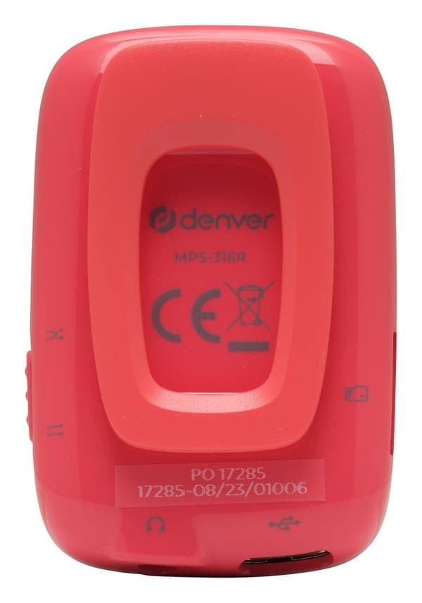 Denver MPS-316 - MP3-afspiller, rød