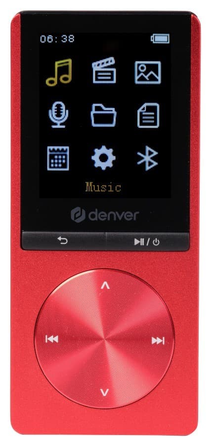 Denver MP-1820 - MP4-afspiller med Bluetooth, rød Rød