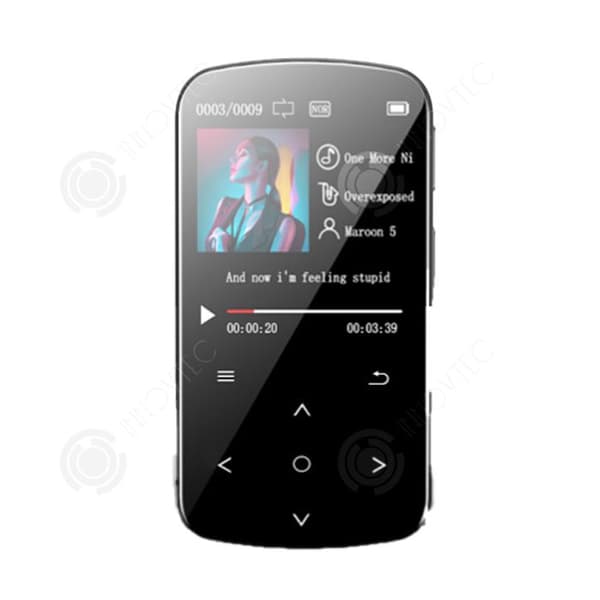 INN MP3-spelare 64G FM-radio 270mah svart USB-musikspelare Vattentät spelare Vattentät musikspelare Simning Dykning Walkman