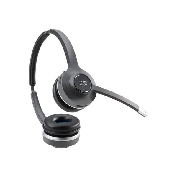 GENERISK 0889728180504 - KVM SWITCH - Cisco 562 headset Pannband Svart, Grå (562 TRÅDLÖST DUAL HEADSET - STANDARD BASSTATION