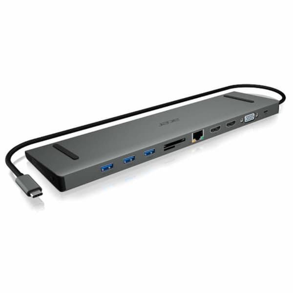 USB Type-C-dock - ACER - LC.DCK11.001 - Trippel videoutgång - Svart färg