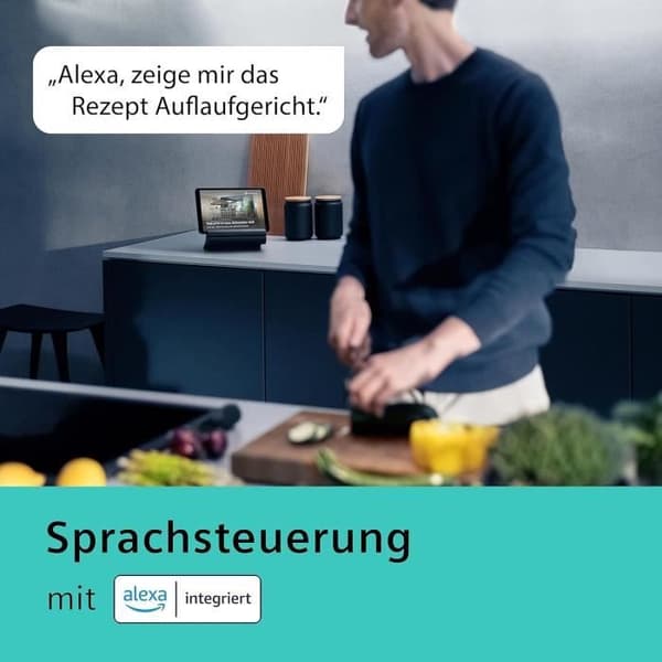 Station för hemmet - SIEMENS - XSDS10 - Röststyrning Alexa - Kompatibel med Home Connect - Svart