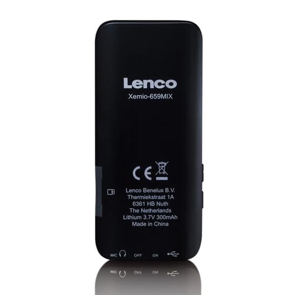 Lenco Xemio-659GY - MP3/MP4-spelare med 4 GB micro SD-kort, grå