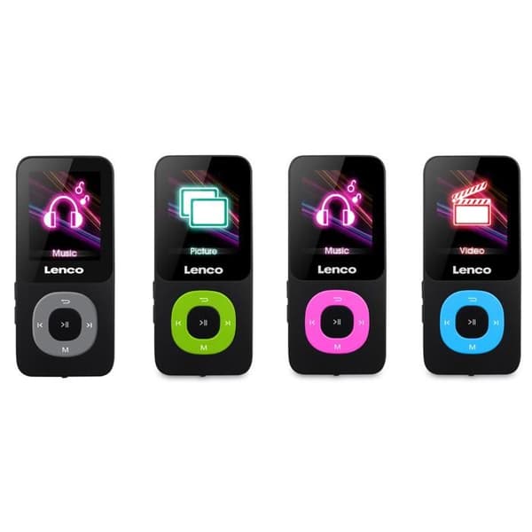 Lenco Xemio-659GY - MP3/MP4-spelare med 4 GB micro SD-kort, grå