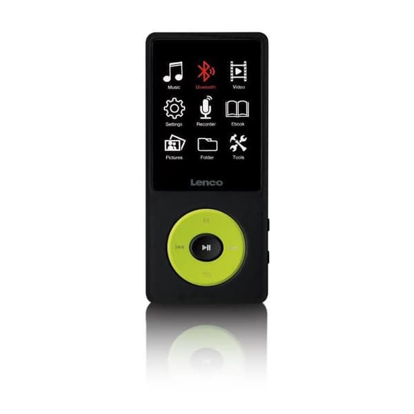 8GB Bluetooth MP3/MP4-spelare - Lenco - Svart-Grön Svart, Lime
