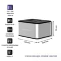 Miniatyrbild 3 av 4: Qoltec dockningsstation 2xHDD/SSD, USB 3.0 - 5901878503165