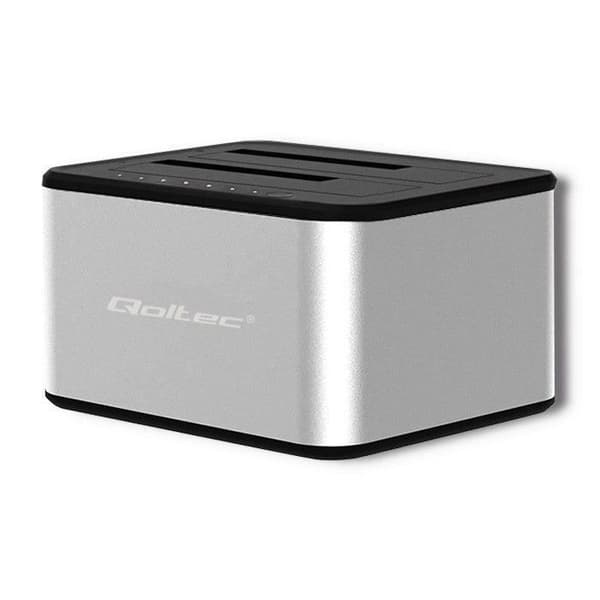 Qoltec dockningsstation 2xHDD/SSD, USB 3.0 - 5901878503165