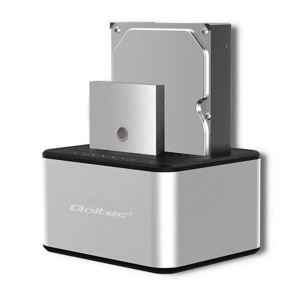 Qoltec dockningsstation 2xHDD/SSD, USB 3.0 - 5901878503165