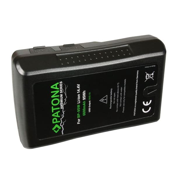 Batteri V-Mount - Patona - 95Wh - 6600mAh - D-Tap och USB - Överbelastningsskydd