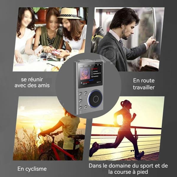 INN MP3 HiFi-läsare 2.4 tum 16GB+16GB MP3 med Bluetooth DSD DAC Audiophile-spelare Li-ion-batteri 1500mAh 10 timmar Pessimist
