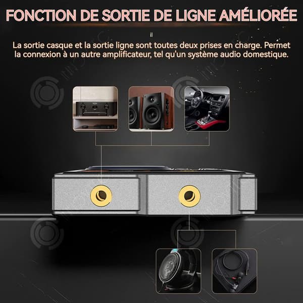 INN MP3 HiFi-läsare 2.4 tum 16GB+16GB MP3 med Bluetooth DSD DAC Audiophile-spelare Li-ion-batteri 1500mAh 10 timmar Pessimist