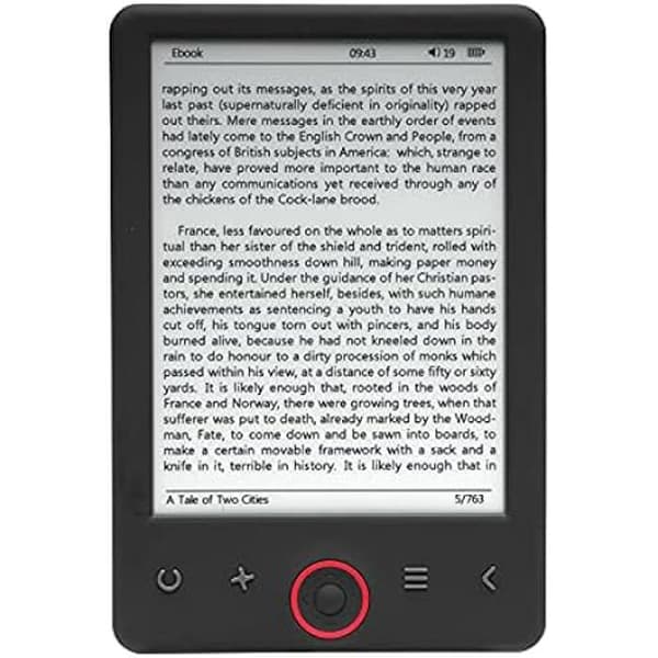 Ebook - DENVER - EBO-635L - 6" Bakgrundsbelyst skärm - 4 GB - Touch Svart