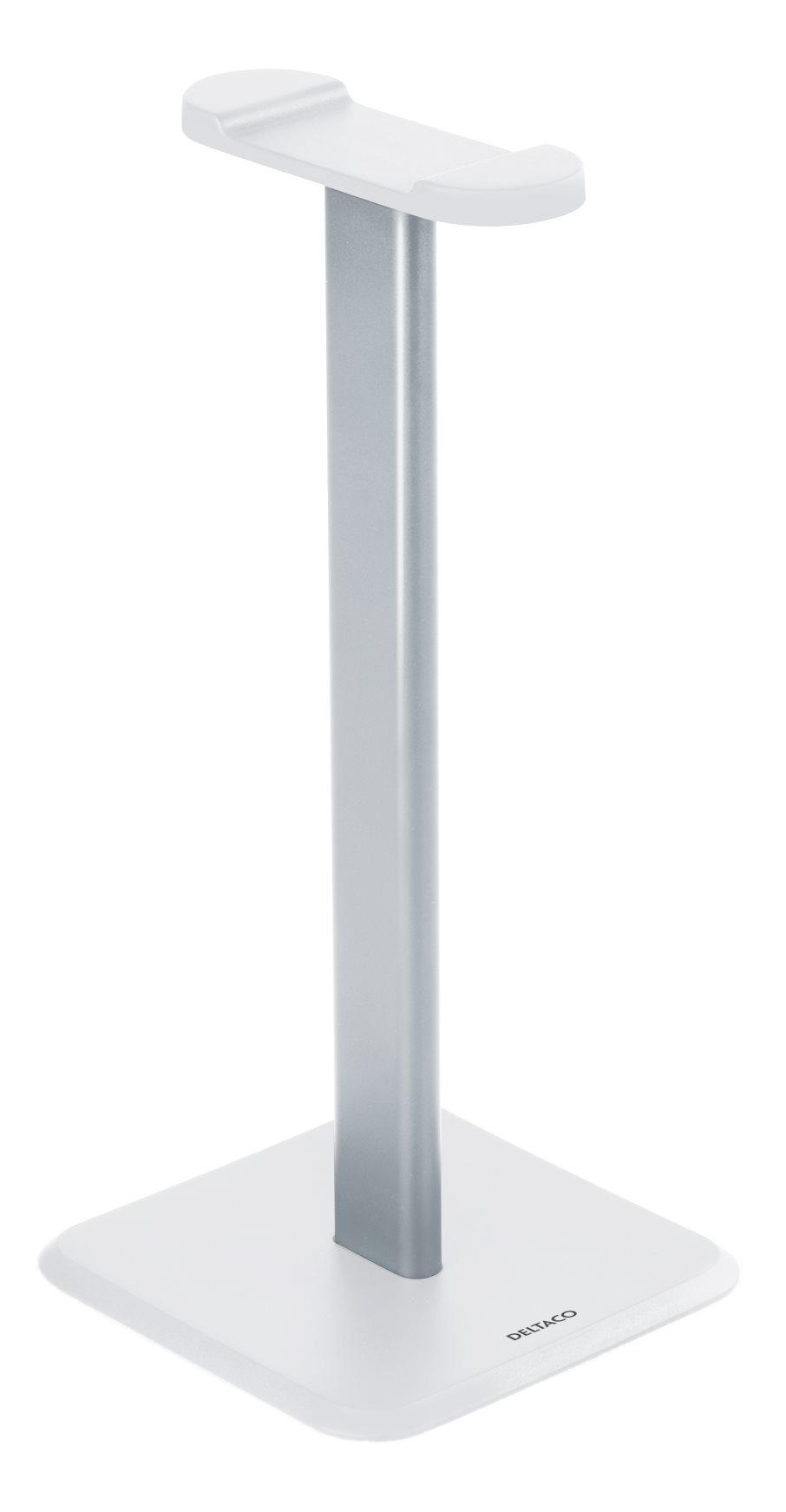 Deltaco Headphone stand, aluminum, anti-slip, white