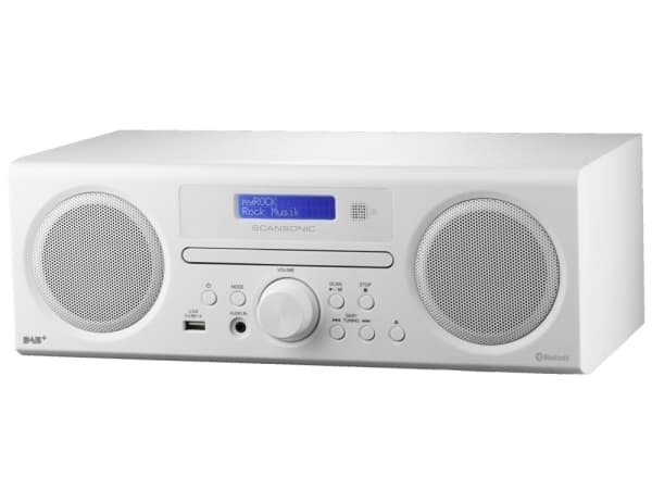 Scansonic DA310 - Digital radio - DAB+/FM - 10W - Hvid