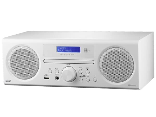 Scansonic DA310 - Digitaalinen radio - DAB+/FM - 10W - Hvid