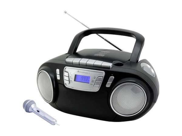 BOOMBOX SOUNDMASTER SCD5800SW FM-PLL, CD/CD-R/RW, KASETA, USB, MIKROFONI, ŚWIATŁA
