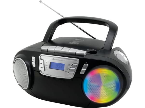 BOOMBOX SOUNDMASTER SCD5800SW FM-PLL, CD/CD-R/RW, KASETA, USB, MIKROFONI, ŚWIATŁA