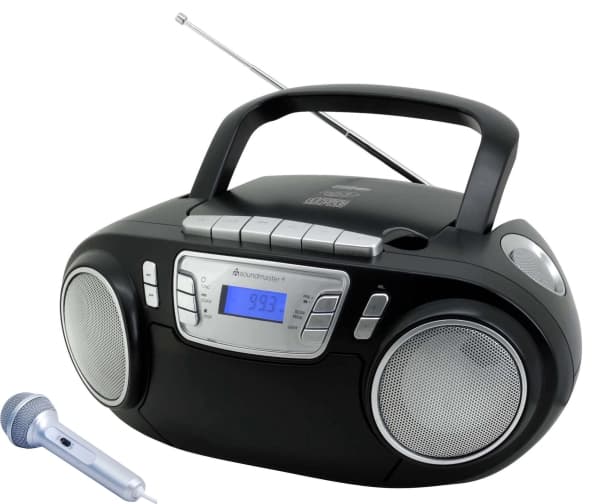 BOOMBOX SOUNDMASTER SCD5800SW FM-PLL, CD/CD-R/RW, KASETA, USB, MIKROFONI, ŚWIATŁA