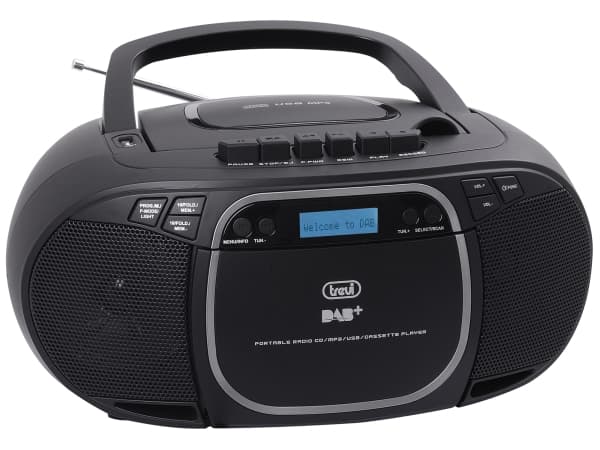 Trevi CMP 576 DAB, DAB, DAB+, FM, 87,5 - 108 Mhz, 174.928 - 239.200 Mhz, 1,5 W, Blå, Sort