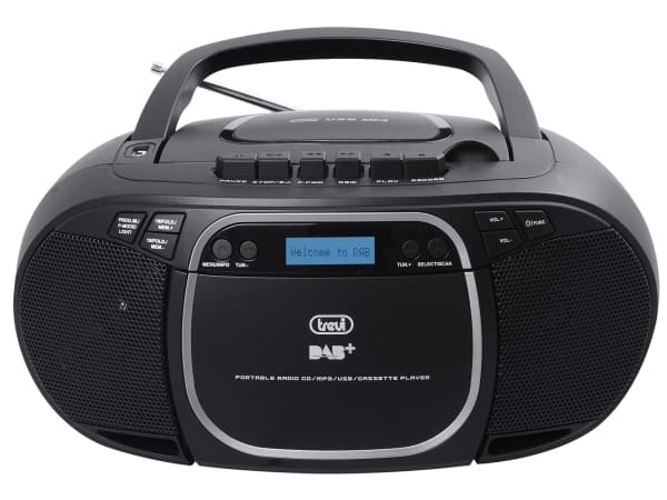 Trevi CMP 576 DAB, DAB, DAB+, FM, 87,5 - 108 Mhz, 174.928 - 239.200 Mhz, 1,5 W, Blå, Sort