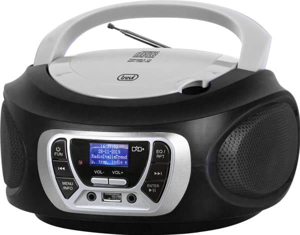 Trevi CMP 510 DAB, Digitalt, DAB, DAB+, FM, 87,5 - 108 MHz, 174.928 - 239.2 MHz, Spiller, CD, CD-R, CD-RW