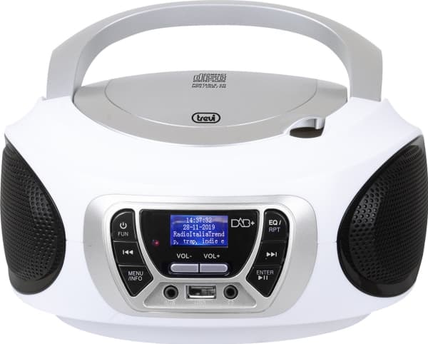 Trevi CMP 510 DAB, Digital, DAB, DAB+, FM, Afspiller, CD, CD-R, CD-RW, Afspil/pause, Skip down, Skip up, Stop, Top