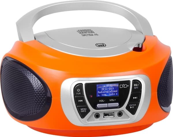 Trevi CMP 510 DAB, Digitalt, DAB, DAB+, FM, 87,5 - 108 MHz, 174.928 - 239.2 MHz, Spiller, CD, CD-R, CD-RW