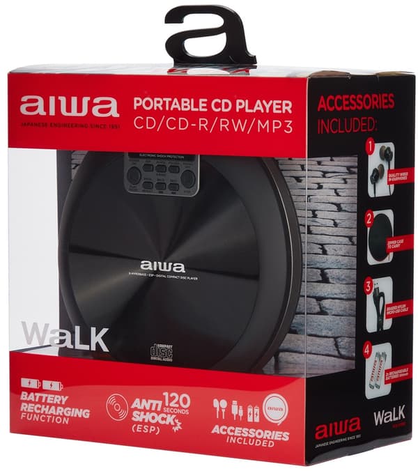 AIWA Portabel CD inbyggladdar