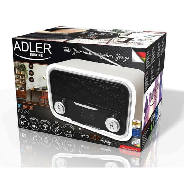 Radio Adler AD 1185 Valkoinen