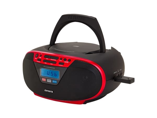 Aiwa BBTU-400RD portable stereo system Analog &amp; digital 6 W FM Red MP3 playback
