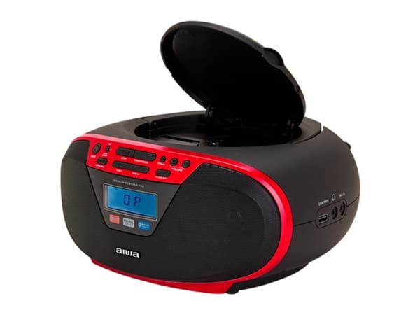 Aiwa BBTU-400RD portable stereo system Analog &amp; digital 6 W FM Red MP3 playback