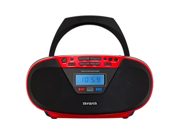 Aiwa BBTU-400RD portable stereo system Analog &amp; digital 6 W FM Red MP3 playback