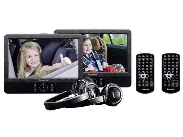 Lenco DVP-939, Bærbar DVD-spiller, Tabletop, Sort, SVCD, VCD, CD, CD-R, CD-RW, DVD+R, DVD+RW, DVD-R, DVD-RW, NTSC, PAL
