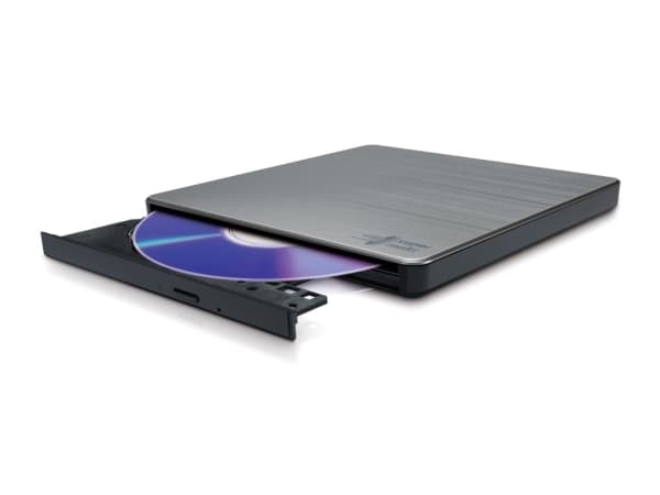 Hitachi-LG Data Storage GP60NS60 - Levyke - DVD±RW (±R DL) / DVD-RAM - 8x/6x/5x - USB 2.0 - ekstern - sølv - sølv