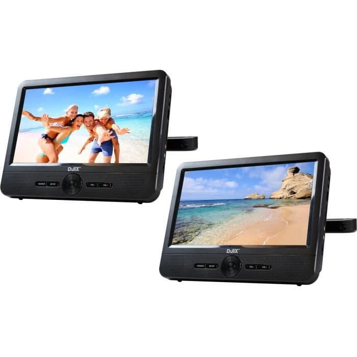 D-JIX PVS 906-70DP Dual 9 'bærbar DVD-afspiller + hovedstøttebeslag