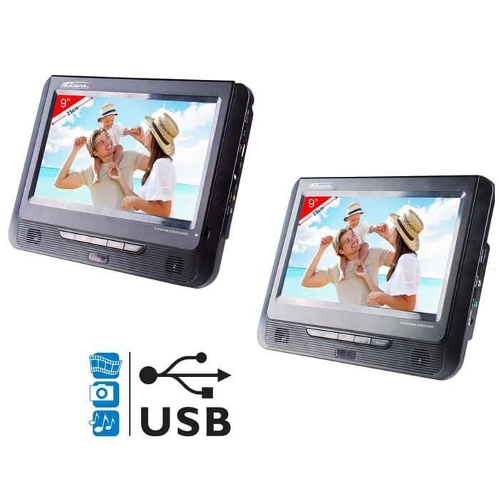 TAKARA VRT179 Bärbar DVD-spelare 2 skärmar 9 USB