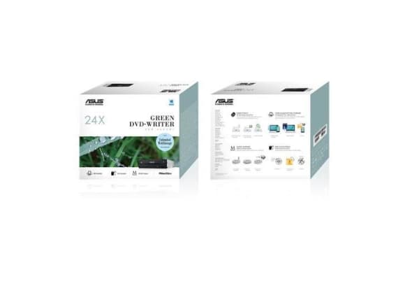 ASUS DRW-24D5MT - Platestasjon - DVD±RW (±R DL) / DVD-RAM - 24x24x5x - Serial ATA - intern - 5.25" - svart
