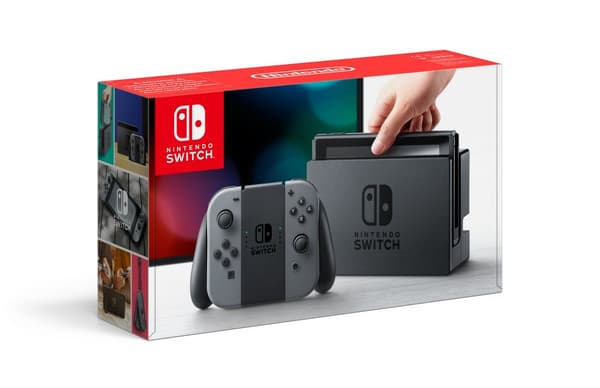 Nintendo Switch Basenhet med grå Joycon - Nintendo Switch (begagnad)