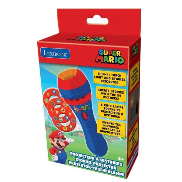 SUPER MARIO Story-projektor och ficklampa - LEXIBOOK