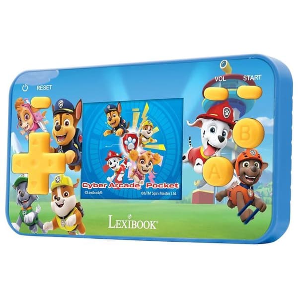 Cyber Arcade® Pocket Paw Patrol bärbar konsol – 1,8-tumsskärm 150 spel inklusive 10 Paw Patrol