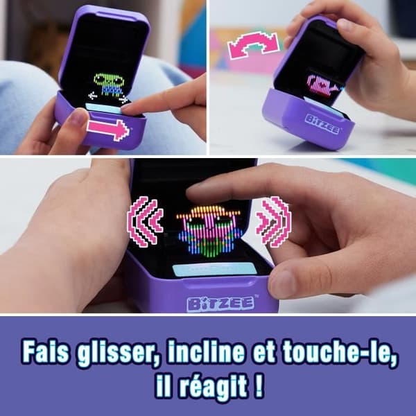 Bitzee 3D interaktivt husdjur - SPIN MASTER - 15 följeslagare ingår - Lila - Från 5 år