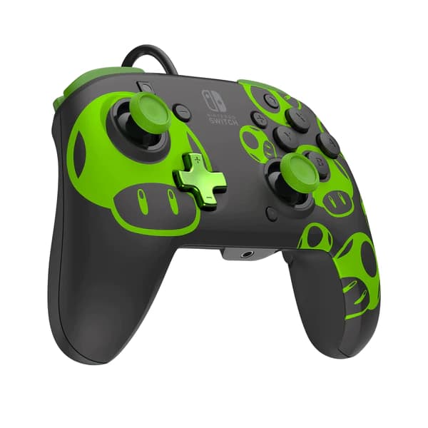 PDP - REMATCH 1-UP (Glow-in-the-dark) sladdansluten handkontroll för Nintendo Switch och Switch OLED