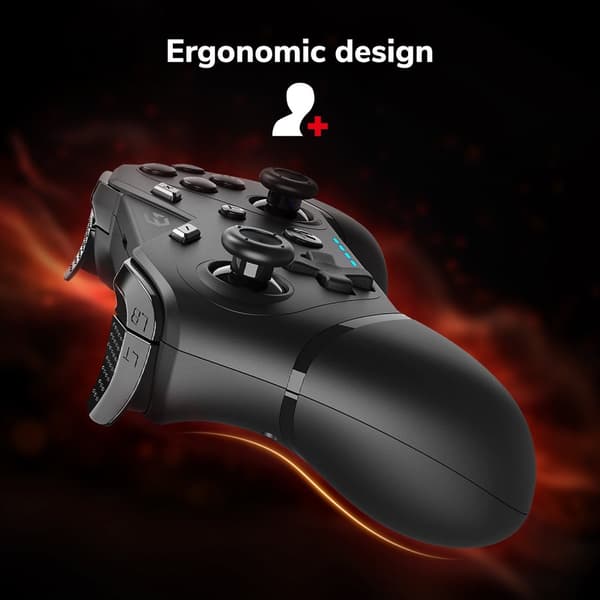 EgoGear - Bezprzewodowy kontroler Bluetooth SC20 czarny do Nintendo Switch, Switch OLED, PS3 i PC