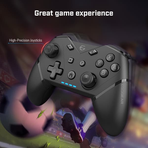 EgoGear - Bezprzewodowy kontroler Bluetooth SC20 czarny do Nintendo Switch, Switch OLED, PS3 i PC
