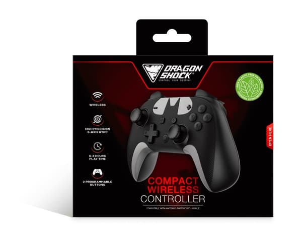 DragonShock - POPTOP COMPACT BT - The Signal Kompakt trådlös Bluetooth-handkontroll kompatibel med Nintendo Switch - Switch Lite - Switch OLED