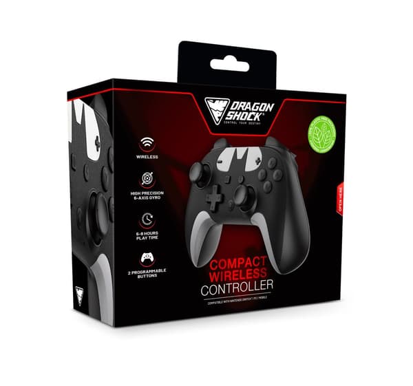 DragonShock - POPTOP COMPACT BT - The Signal Kompakt trådlös Bluetooth-handkontroll kompatibel med Nintendo Switch - Switch Lite - Switch OLED